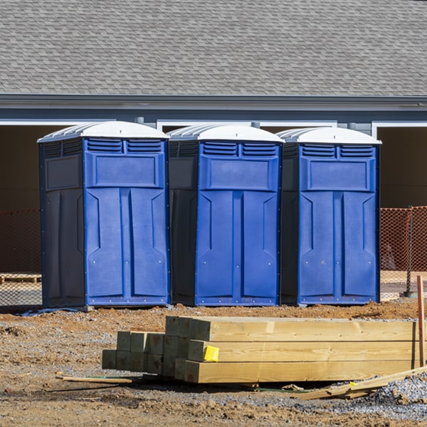 what is the maximum capacity for a single porta potty in Woodhull NY